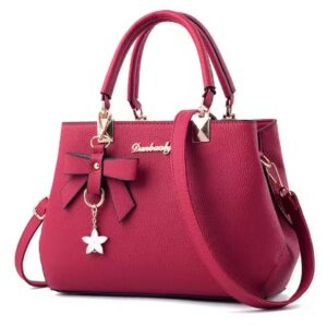 Sacs (DIM: 28cmx11cmx19cm) messager élégants pour femmes avec pendentif fleur, fourre-tout de bureau pour dames, sac à main à bandoulière initiés