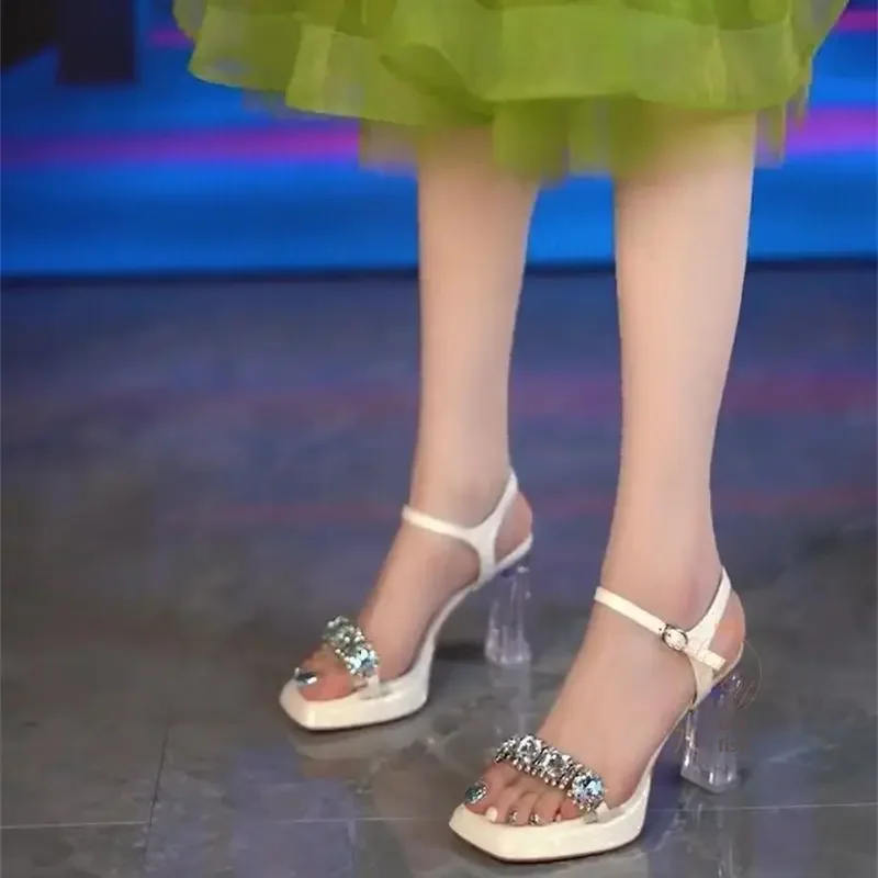 Sandales à talons hauts pour femmes, élégantes, style coréen. – Image 2