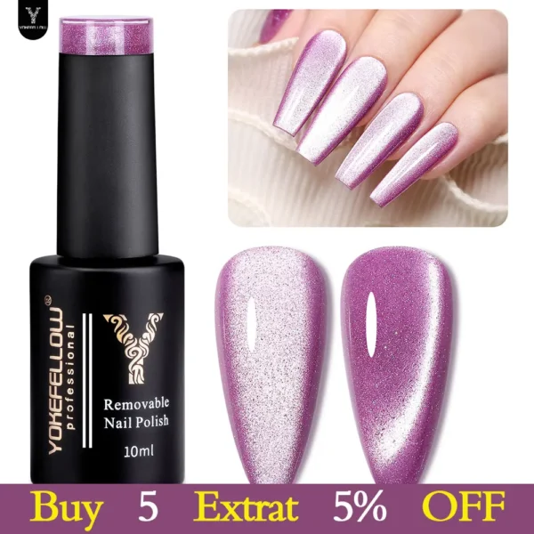 Vernis à Ongles Gel Œil de Chat MAYCHAOR Romantic Galaxy avec Aimant – Gel Arc-en-Ciel Magnétique Holographique