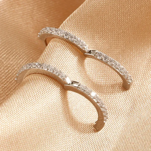 Petite boucle d'oreille Huggie Hoop pour femme, cristal exquis, bijoux de piercing Helix Tragus, petit cerceau de cartilage fin, contre-indiqué, 1 paire – Image 2
