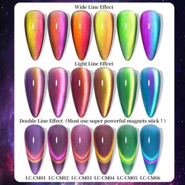 Vernis à ongles magnétique 9D réfléchissant scintillant arc-en-ciel semi-permanent à tremper – Image 4