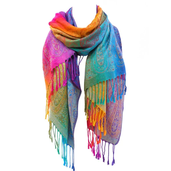 Châle en Satin de Luxe pour Femme, Écharpe Pashmina à la Mode – Image 4