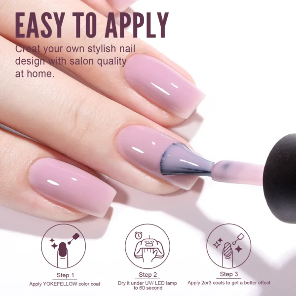 Gel Vernis À Ongles De Haute Qualité Translucide Blanc Laiteux Vernis À Ongles Tremper Hors UV LED Gel pour L'art des Ongles – Image 4