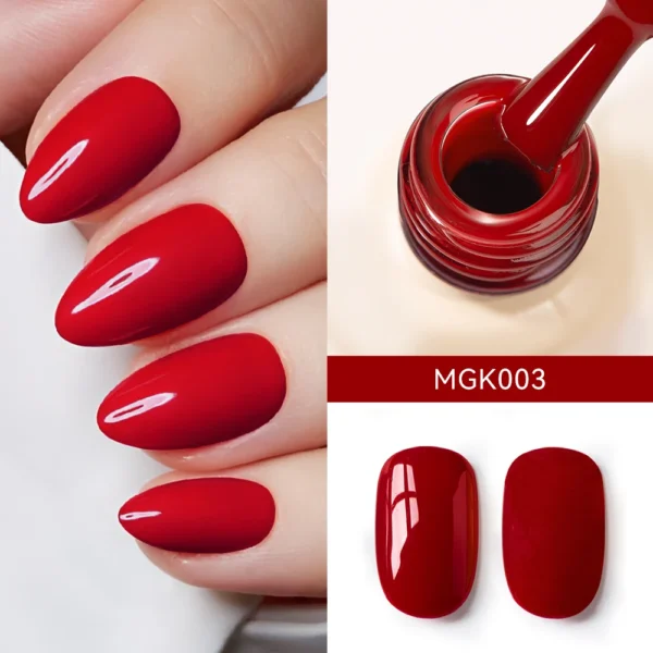 Vernis à ongles gel bleu marine MAYCHAO 12 ml Vernis à ongles gel semi-permanent brillant à tremper UV LED givré – Image 2