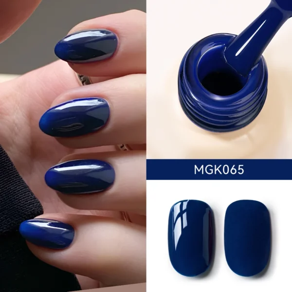 Vernis à ongles gel bleu marine MAYCHAO 12 ml Vernis à ongles gel semi-permanent brillant à tremper UV LED givré