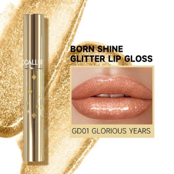 FOCALLURE Brillant à Lèvres Glitter Waterproof Longue Tenue Rouge à Lèvres Liquide Hydratant Surface Miroir Lèvres Maquillage Cosmétiques – Image 5