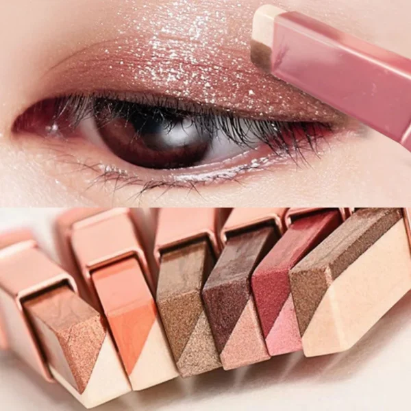 Ombre à paupières dégradée bicolore en bâton – Finition tridimensionnelle et naturelle