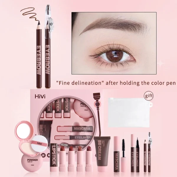 Coffret cadeau de maquillage HiVi – Poudre, colle, rouge à lèvres et essentiels de maquillage pour un cadeau de Saint-Valentin parfait – Image 4