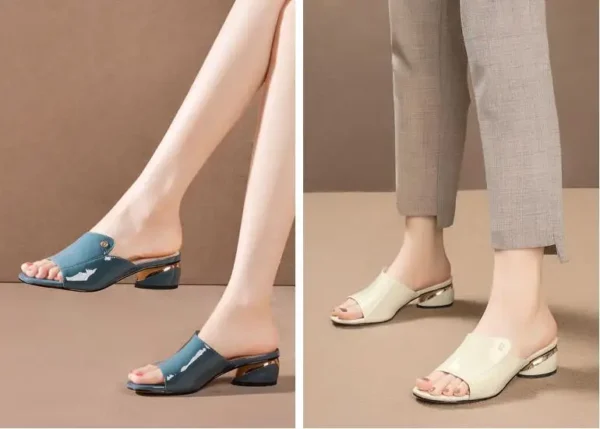 Demi-pantoufles décontractées pour femmes, tendance, tempérament, vêtements paresseux, été. – Image 3