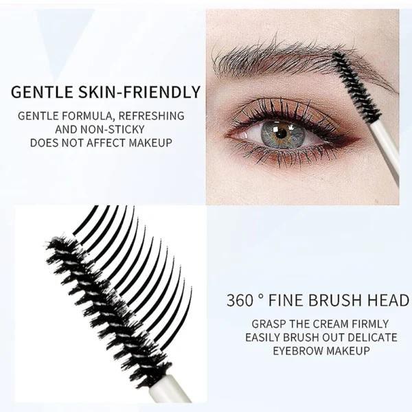 QIBEST Gel pour sourcils, cire et savon pour sourcils – Rehausseur de sourcils teinté transparent, sculpte et rehausse le maquillage pour les sourcils naturels – Image 2