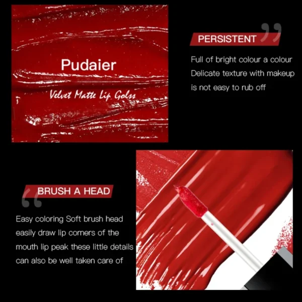 Meilleur maquillage pour les lèvres – Rouge à lèvres liquide mat sexy 17 couleurs, brillant à lèvres longue tenue et crème pour les lèvres – Image 2