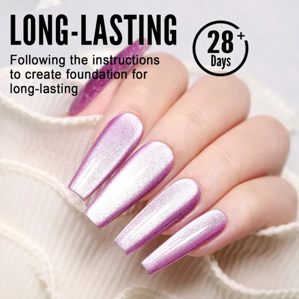 Vernis à Ongles Gel Œil de Chat MAYCHAOR Romantic Galaxy avec Aimant – Gel Arc-en-Ciel Magnétique Holographique – Image 5