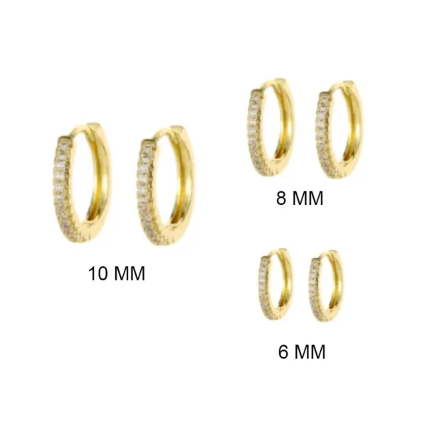 Petite boucle d'oreille Huggie Hoop pour femme, cristal exquis, bijoux de piercing Helix Tragus, petit cerceau de cartilage fin, contre-indiqué, 1 paire – Image 6