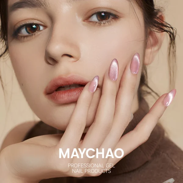 Vernis à ongles gel œil de chat MAYCHAOR Romantic Galaxy avec aimant – Gel arc-en-ciel magnétique holographique – Image 6