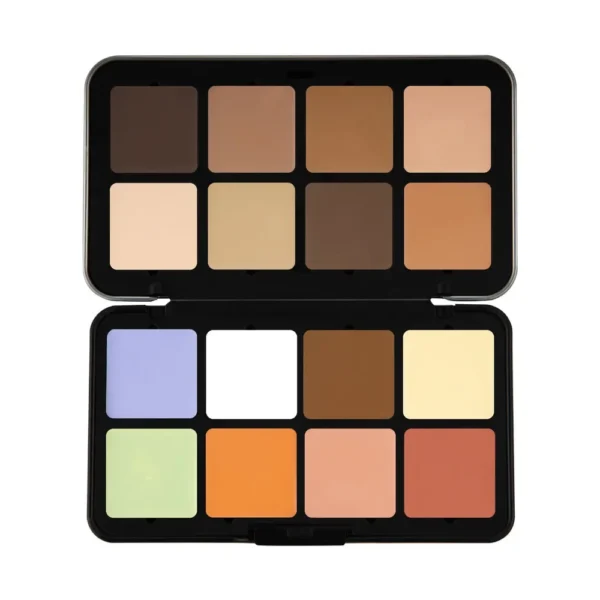 Palette de fards à joues crémeux de 16 couleurs – Crème de fard à joues mate, anti-cernes et rouge à lèvres longue tenue dans une seule palette de maquillage – Image 4