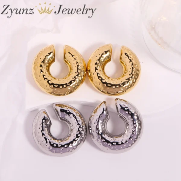 Boucles d'Oreilles Épaisses en Acier Inoxydable, Bijou de Cartilage Non Percé, Manchette Étanche, 5 Paires