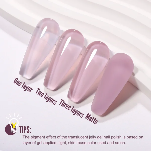 Gel Vernis À Ongles De Haute Qualité Translucide Blanc Laiteux Vernis À Ongles Tremper Hors UV LED Gel pour L'art des Ongles – Image 6