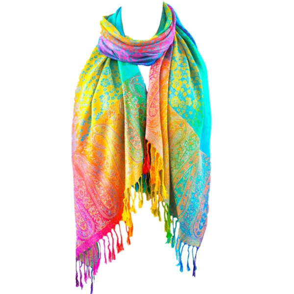 Châle en Satin de Luxe pour Femme, Écharpe Pashmina à la Mode – Image 5