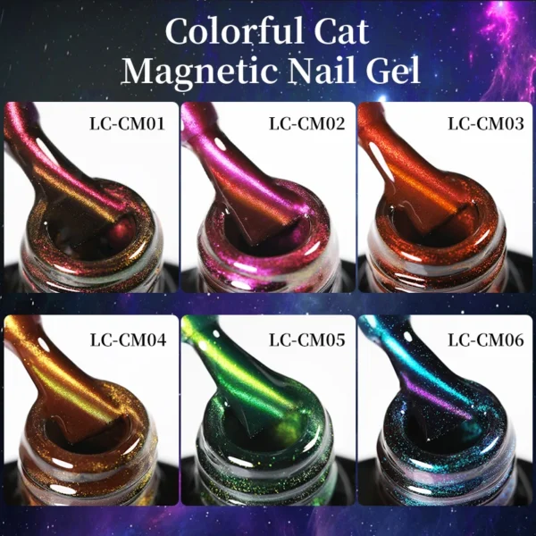 Vernis à ongles magnétique 9D réfléchissant scintillant arc-en-ciel semi-permanent à tremper – Image 5