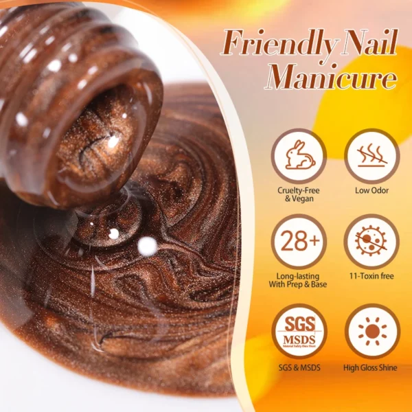 Gel magnétique Œil de Chat à Effet Lumineux Aqua pour ongles d'automne et d'hiver Vernis à ongles UV semi-permanent à tremper – Image 5
