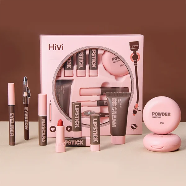 Coffret cadeau de maquillage HiVi – Poudre, colle, rouge à lèvres et essentiels de maquillage pour un cadeau de Saint-Valentin parfait – Image 2