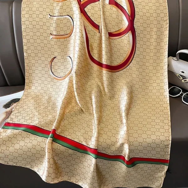 Châle arc-en-ciel à pois pour femmes, écharpe carrée, écharpe de sauna décorative, hijab populaire, marque de luxe. – Image 4