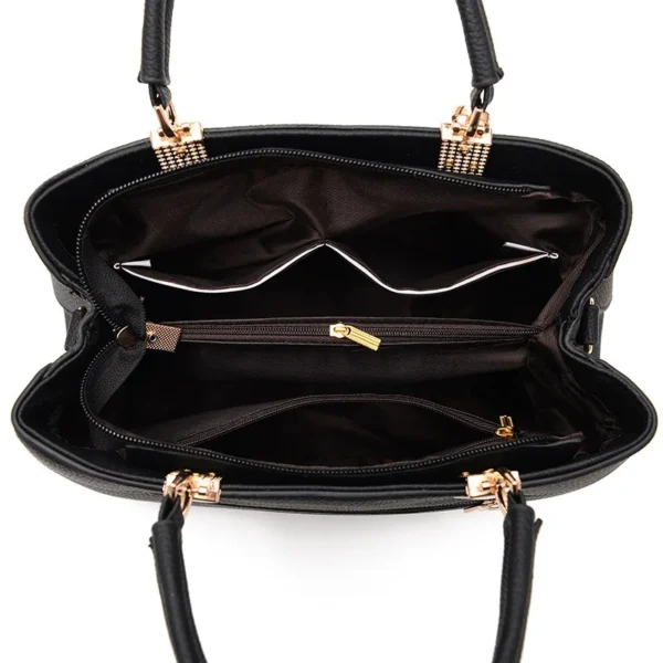Sacs (DIM: 28cmx11cmx19cm) messager élégants pour femmes avec pendentif fleur, fourre-tout de bureau pour dames, sac à main à bandoulière initiés – Image 5