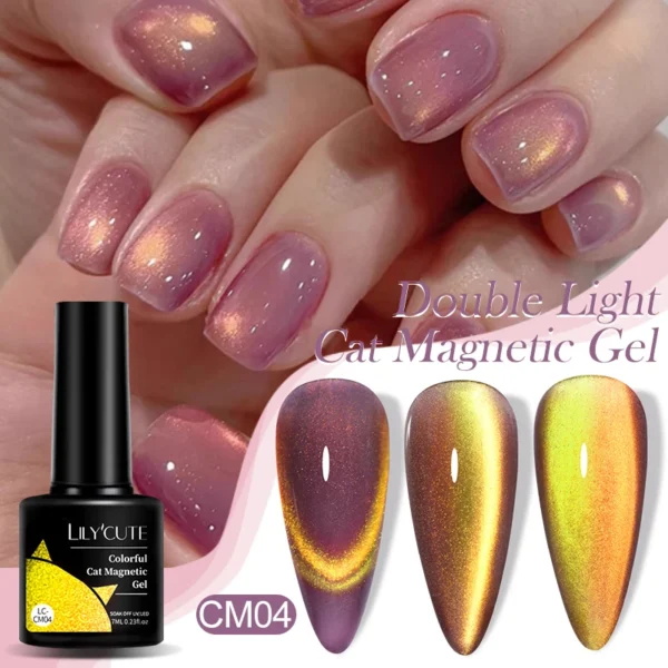 Vernis à ongles magnétique 9D réfléchissant scintillant arc-en-ciel semi-permanent à tremper
