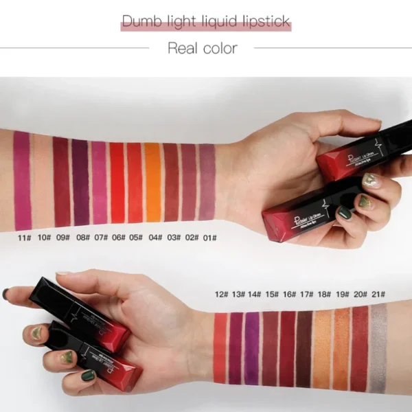 Meilleur maquillage pour les lèvres – Rouge à lèvres liquide mat sexy 17 couleurs, brillant à lèvres longue tenue et crème pour les lèvres – Image 3