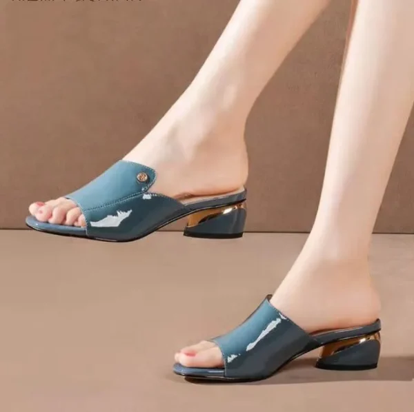 Demi-pantoufles décontractées pour femmes, tendance, tempérament, vêtements paresseux, été.