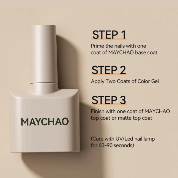 Vernis à ongles gel œil de chat MAYCHAOR Romantic Galaxy avec aimant – Gel arc-en-ciel magnétique holographique – Image 5
