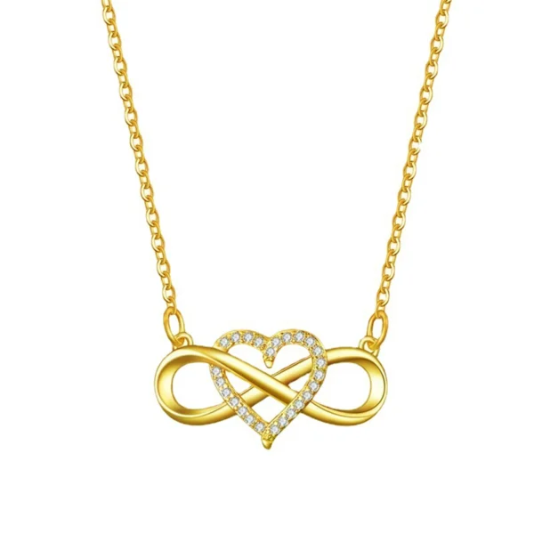 Collier Coeur Extron pour Femme, Bijoux Cubique, Colonne Vertébrale, Cadeaux d'Anniversaire pour Femme, Petite Amie, Fille – Image 3
