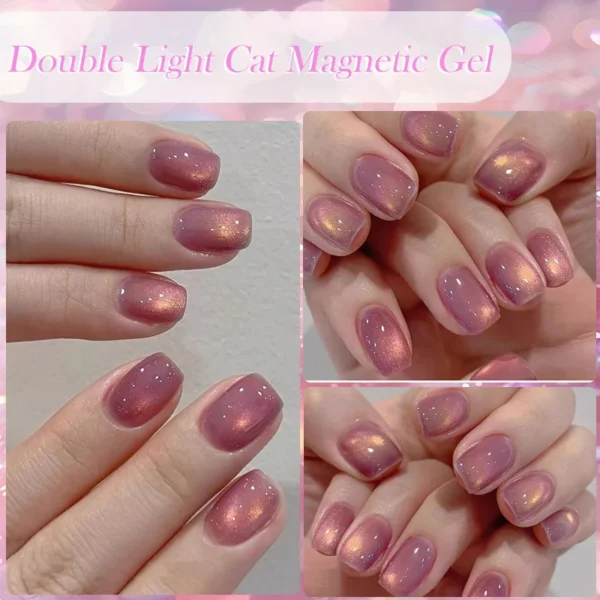Vernis à ongles magnétique 9D réfléchissant scintillant arc-en-ciel semi-permanent à tremper – Image 2