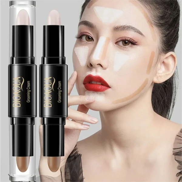 Fond de teint crème de qualité professionnelle – Anti-cernes et poudre bronzante contouring pour un visage impeccable – Image 5