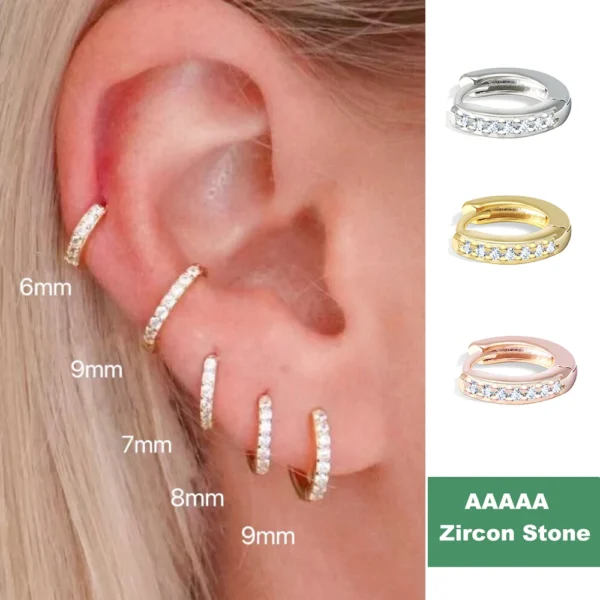Boucles d'Oreilles Créoles Minimalistes en Acier Inoxydable pour Femme.