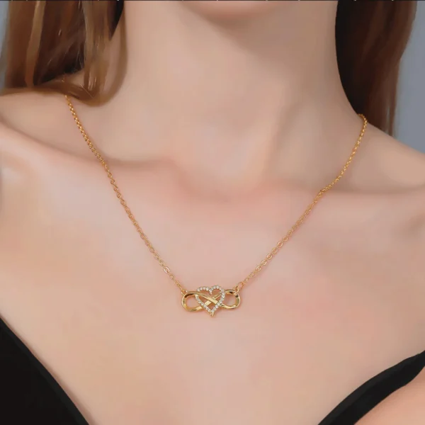 Collier Coeur Extron pour Femme, Bijoux Cubique, Colonne Vertébrale, Cadeaux d'Anniversaire pour Femme, Petite Amie, Fille – Image 2