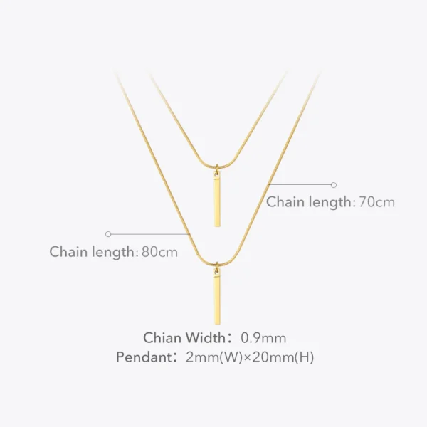 Enfashion-Collier de masque de bar pour femme, collier de lunettes de document en or, acier inoxydable, bijoux fantaisie, fête, P213218 – Image 4