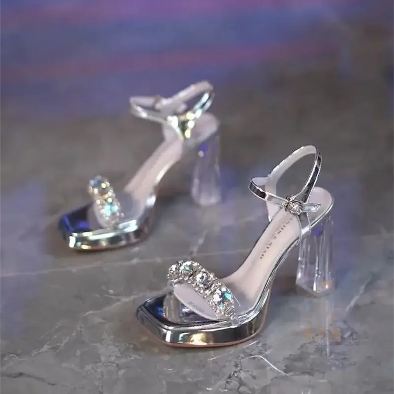 Sandales à talons hauts pour femmes, élégantes, style coréen.